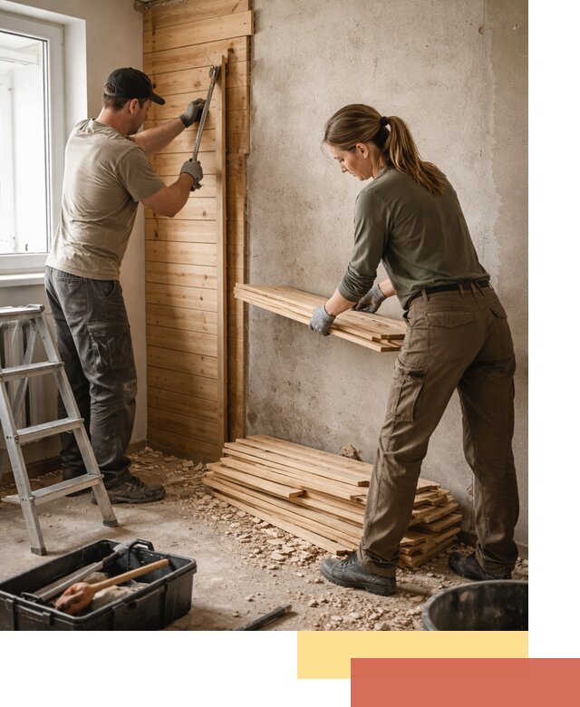 Демонтаж вагонки со стен в изобильном — профессиональный демонтаж