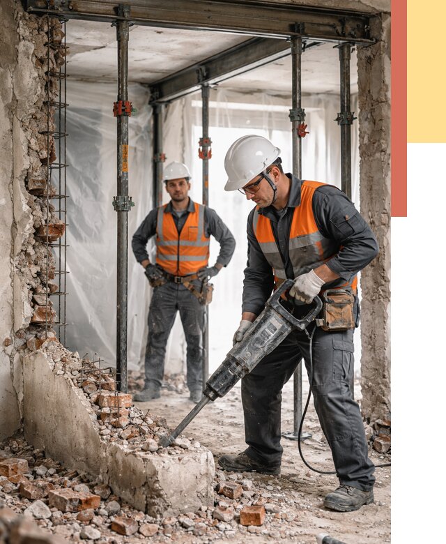 Снос несущих стен в изобильном от 10648 руб. — демонтаж несущей стены под ключ | ОТДЕЛОЧНИК-Збл