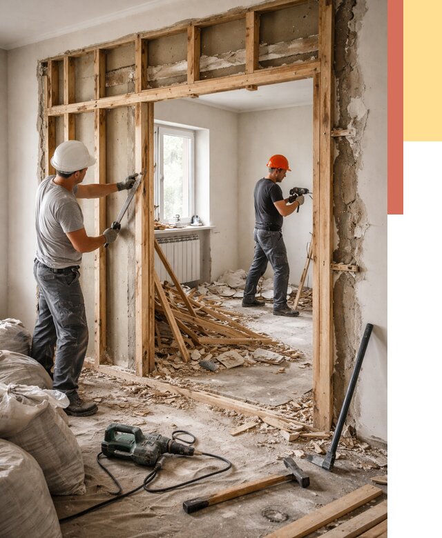 Демонтаж деревянных перегородок в изобильном от 3324 руб. — быстро и недорого | ОТДЕЛОЧНИК-Збл