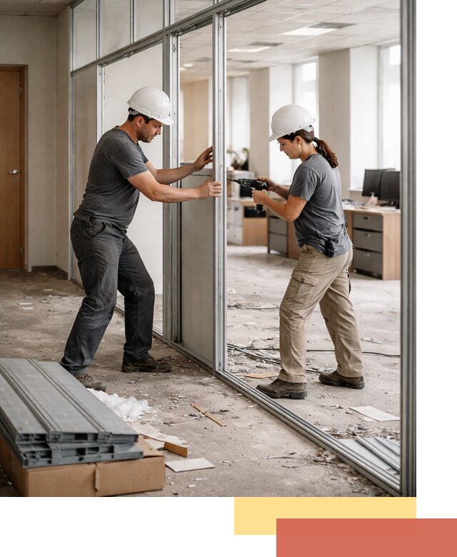 Демонтаж алюминиевых перегородок в изобильном быстро и аккуратно