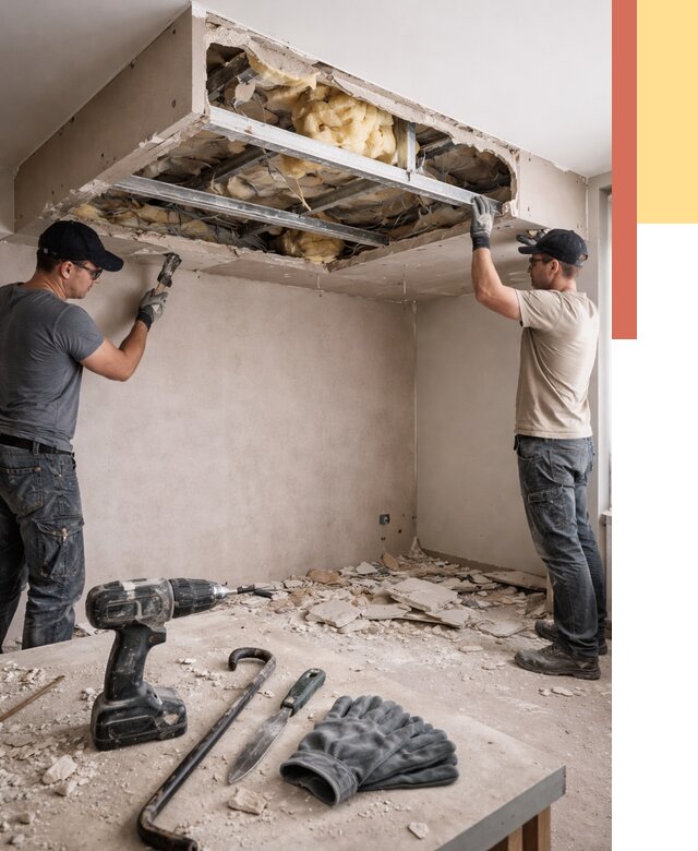 Демонтаж короба из гипсокартона в изобильном от 1579 руб. — быстро и недорого | ОТДЕЛОЧНИК-Збл