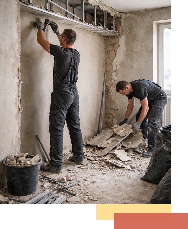 Демонтаж короба из гипсокартона в изобильном быстро и аккуратно