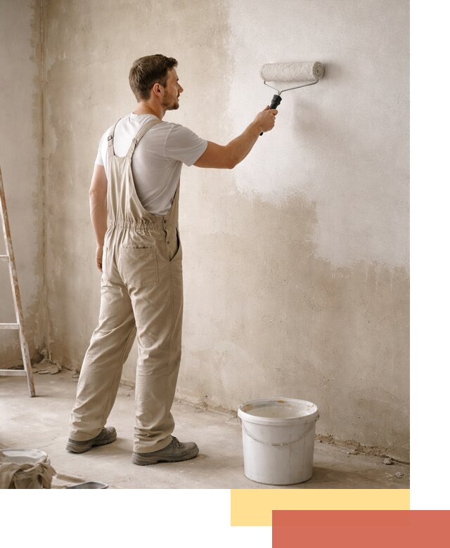 Грунтовка стен под отделку в изобильном профессиональным раствором