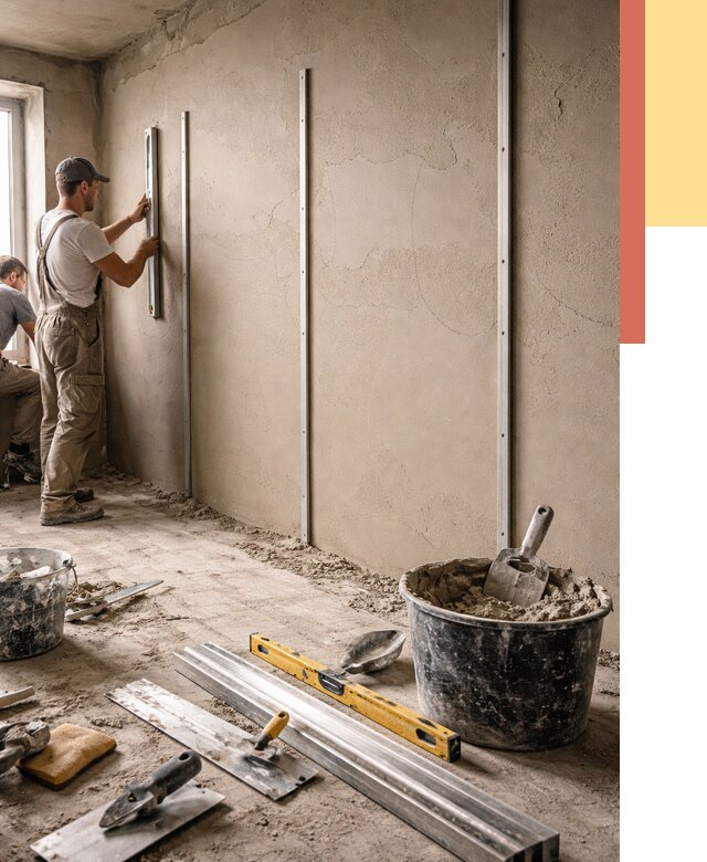 Штукатурка стен по маякам в изобильном от 5713 руб./м² — выравнивание под ключ | ОТДЕЛОЧНИК-Збл