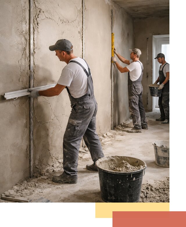 Штукатурка стен по маякам в изобильном — точная и ровная поверхность