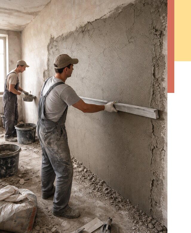 Цементная штукатурка стен в изобильном от 4675 руб/м2 — быстро и недорого | ОТДЕЛОЧНИК-Збл