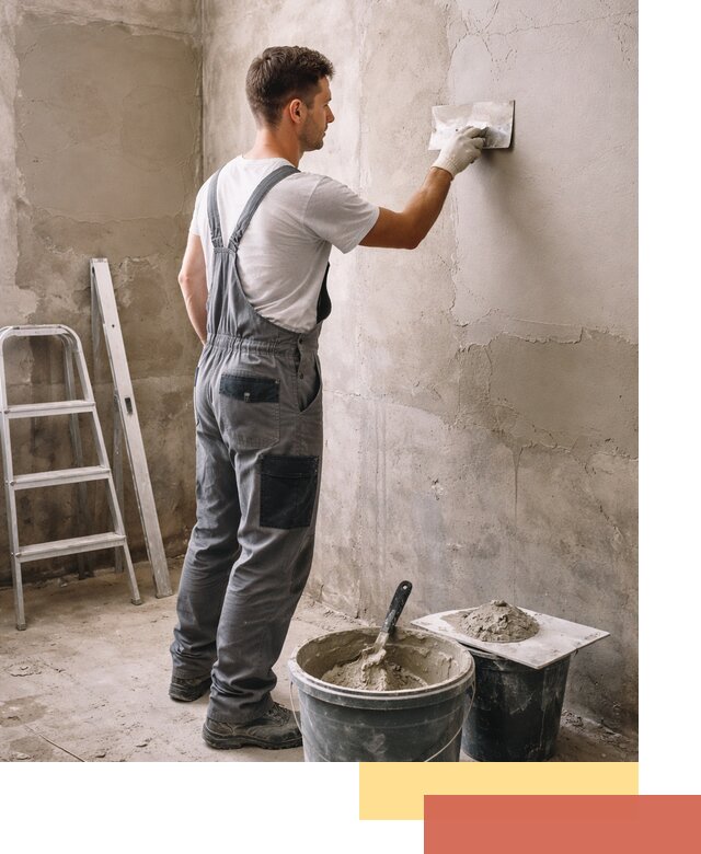 Штукатурка стен в ванной под ключ в изобильном