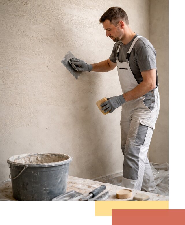 Декоративная штукатурка травертин в изобильном для стен и потолков