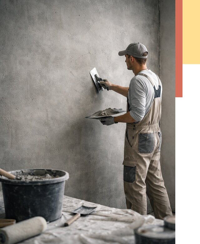 Декоративная штукатурка под бетон в изобильном от 2597 руб./м² — нанесение под ключ | ОТДЕЛОЧНИК-Збл