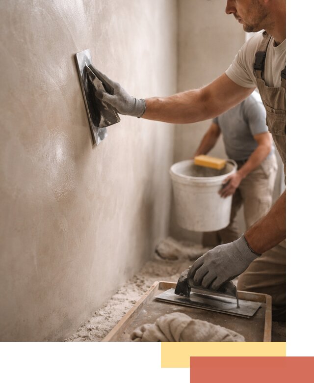 Нанесение марокканской штукатурки таделакт в изобильном
