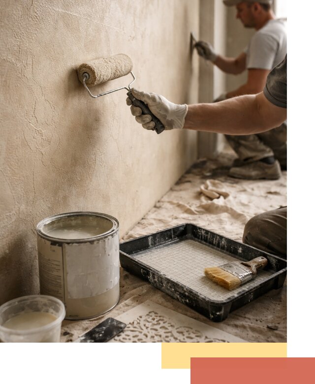 Лессирующая краска для декоративной отделки в изобильном