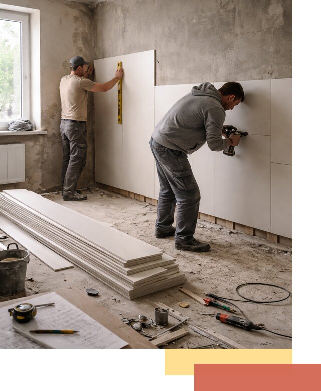 Монтаж ПВХ панелей на стены в изобильном качественно и быстро