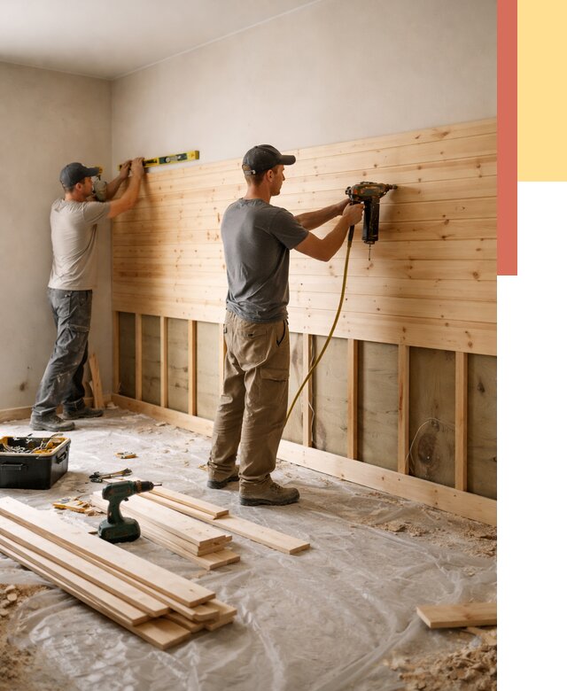 Монтаж деревянной вагонки на стены в изобильном от 7791 руб. | Услуги монтажа вагонки | ОТДЕЛОЧНИК-Збл