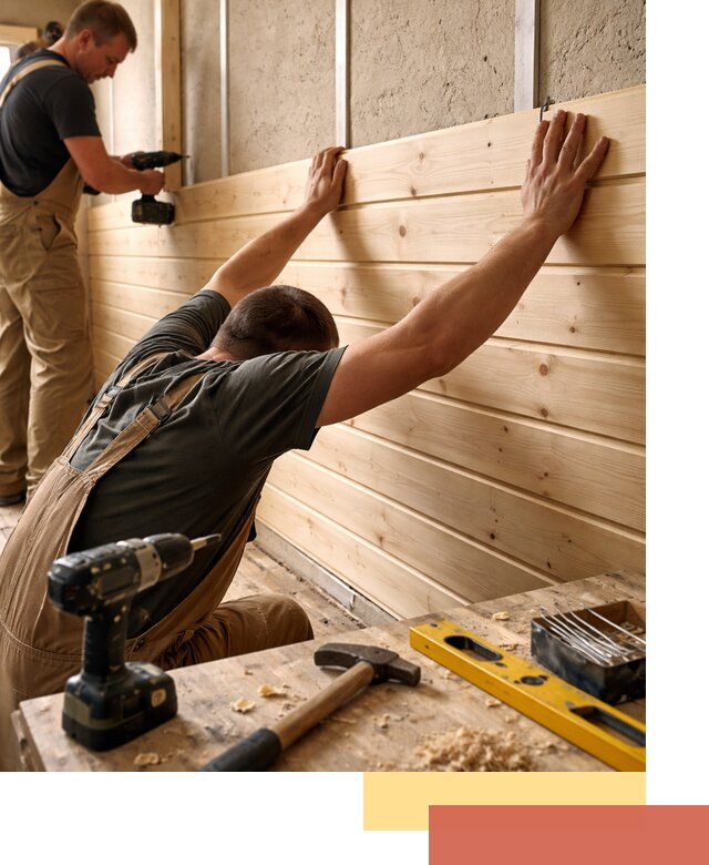 Монтаж деревянной вагонки на стены в изобильном быстро и качественно