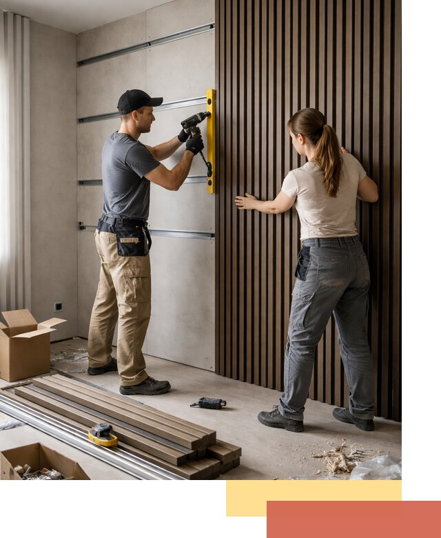 Монтаж реечных панелей на стены в изобильном