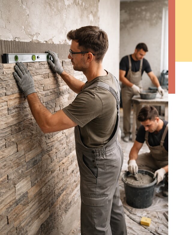 Монтаж искусственного камня в изобильном от 4675 руб. под ключ | ОТДЕЛОЧНИК-Збл