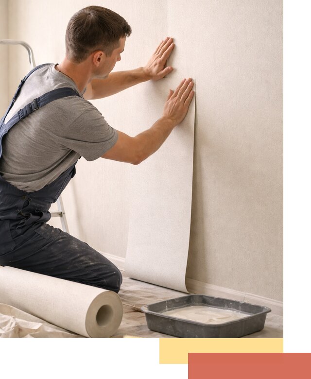 Поклейка флизелиновых обоев в изобильном качественно и быстро