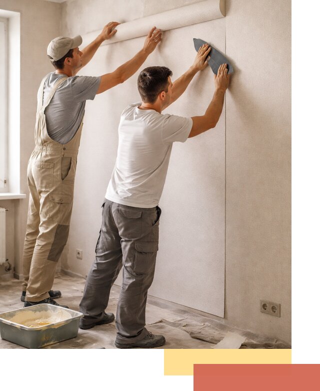 Поклейка виниловых обоев в изобильном профессионально и качественно