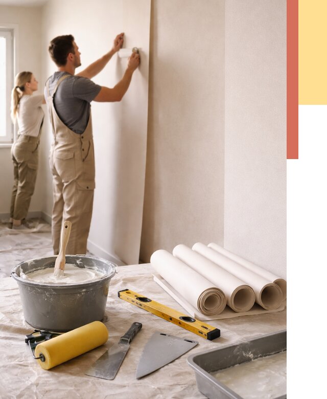 Поклейка бумажных обоев в изобильном от 5713 руб./м2 — быстро и недорого | ОТДЕЛОЧНИК-Збл