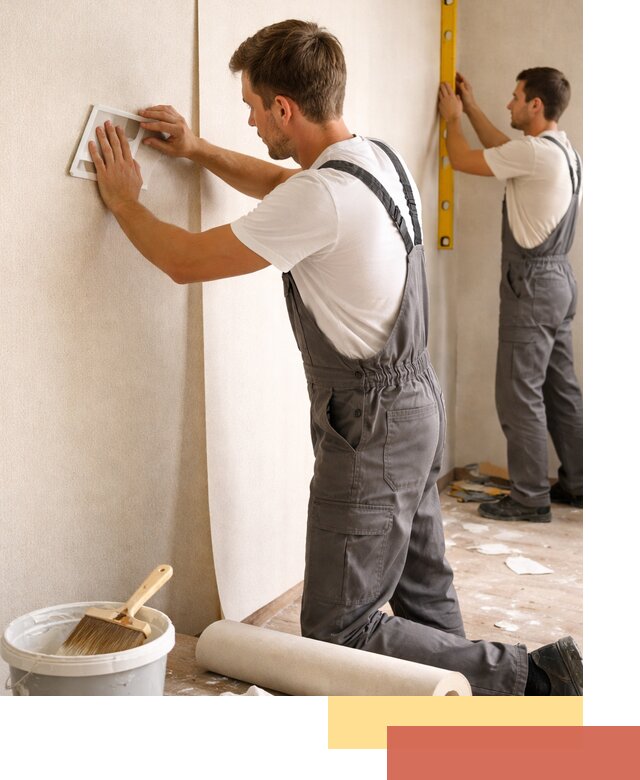 Поклейка бумажных обоев в изобильном качественно и недорого