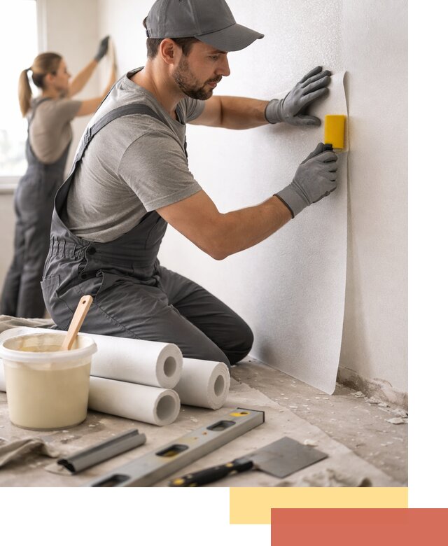 Поклейка стеклообоев профессионально в изобильном