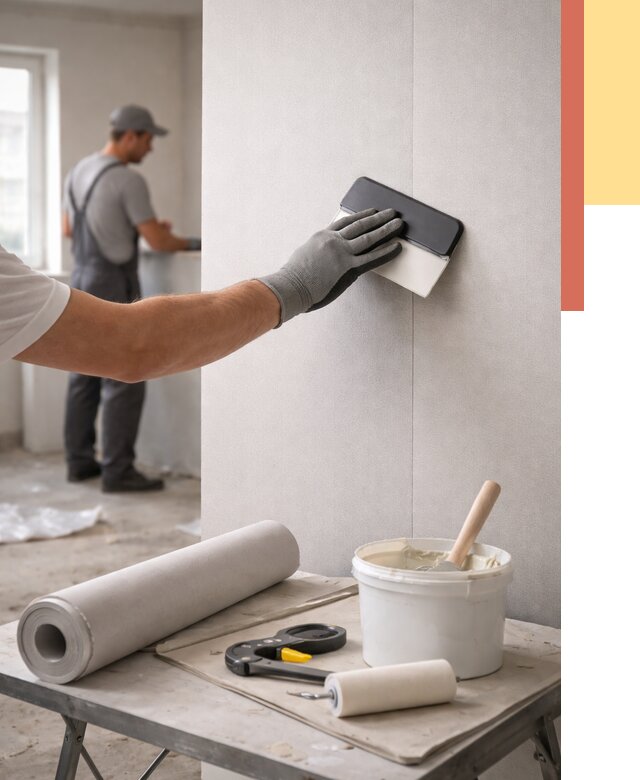 Поклейка обоев под покраску в изобильном от 3636 руб. за м2 | ОТДЕЛОЧНИК-Збл