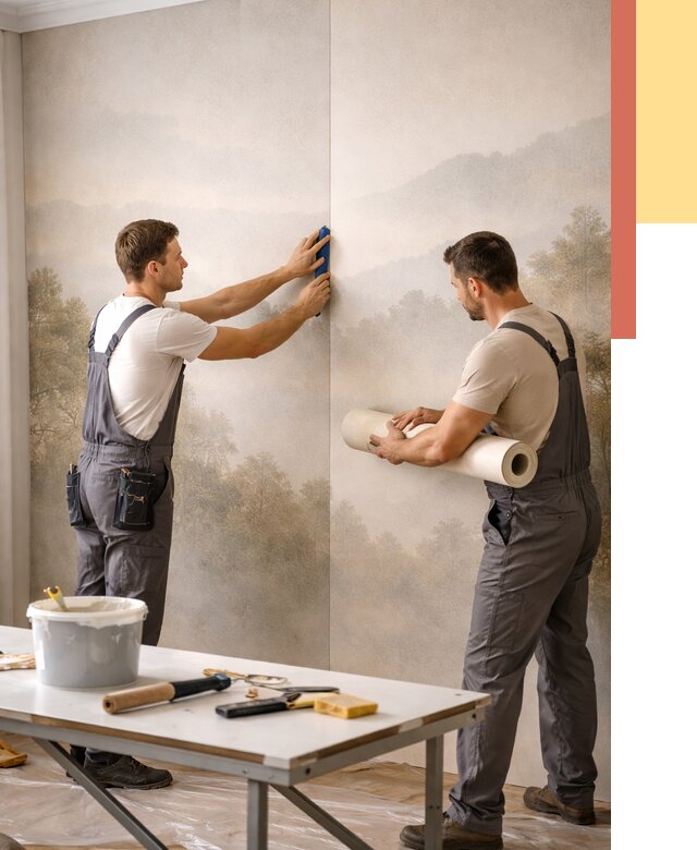 Поклейка фотообоев в изобильном от 8830 руб/м² — быстро и недорого | ОТДЕЛОЧНИК-Збл