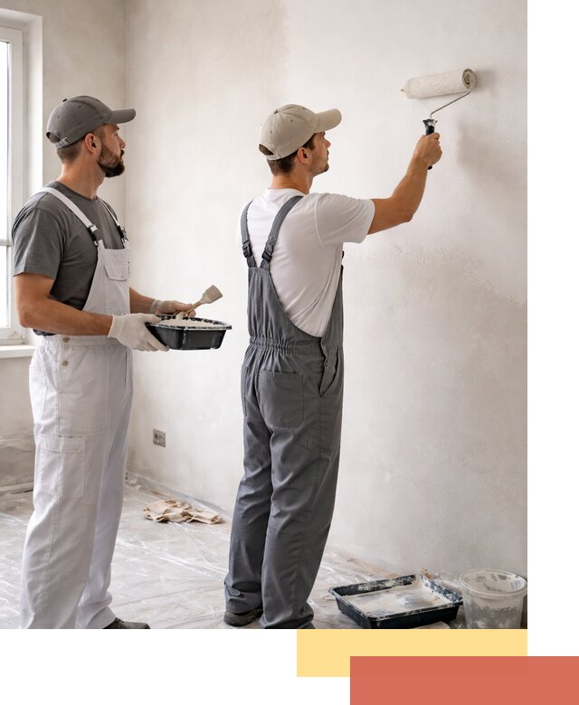 Покраска стен водоэмульсионной краской в изобильном