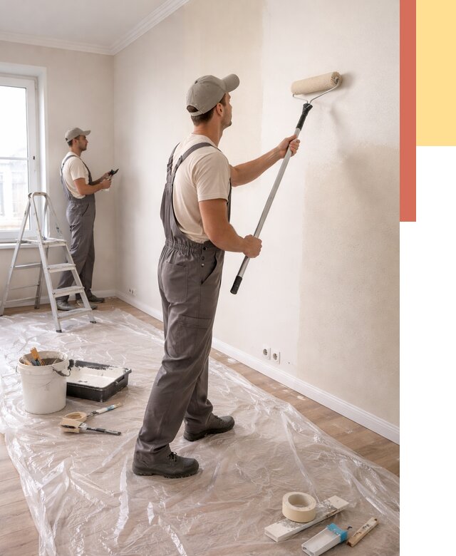 Покраска стен акриловой краской в изобильном от 3636 руб./м² — быстро и недорого | ОТДЕЛОЧНИК-Збл