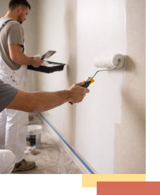 Покраска стен акриловой краской профессионально в изобильном