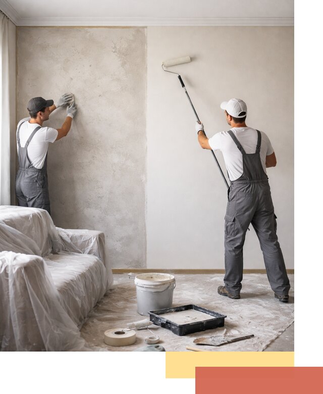 Покраска стен антивандальной краской в изобильном