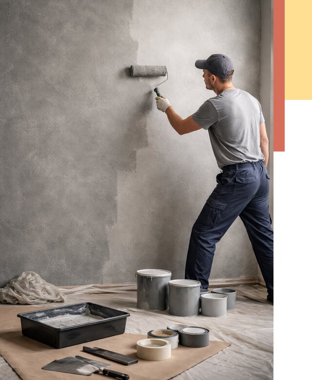 Покраска стен под бетон в изобильном от 675 руб. за м2 — быстро и недорого | ОТДЕЛОЧНИК-Збл