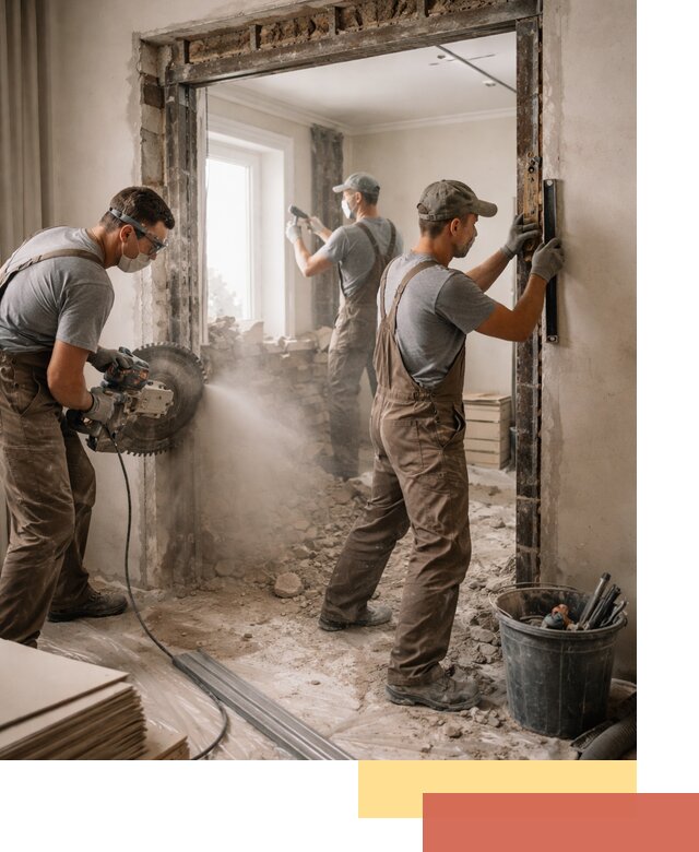 Расширение дверного проема под установку новой двери в изобильном