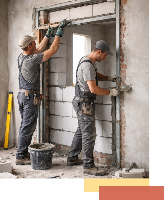 Закладка дверного проема под ключ в изобильном: демонтаж, монтаж, отделка