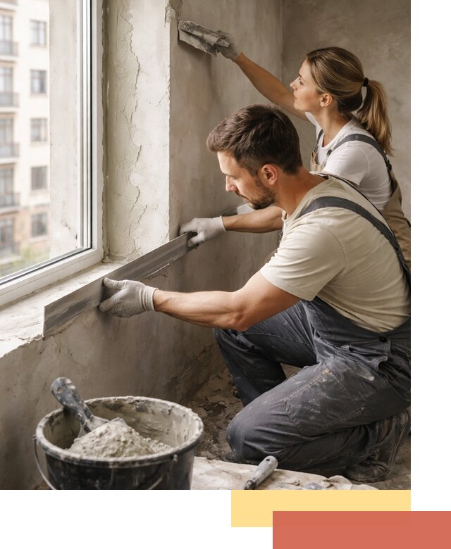 Штукатурка откосов дверей и окон профессионально в изобильном