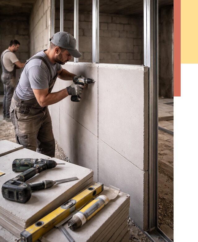 Кладка влагостойких перегородок ПГП в изобильном от 1247 руб. под ключ | ОТДЕЛОЧНИК-Збл