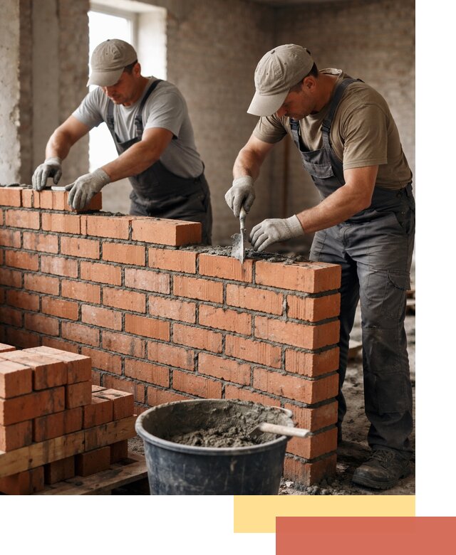 Кладка кирпичных перегородок под ключ в изобильном