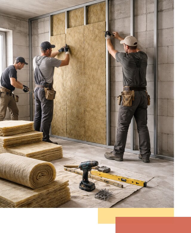 Шумоизоляция перегородок из блоков в изобильном — монтаж и защита шумоизоляцией