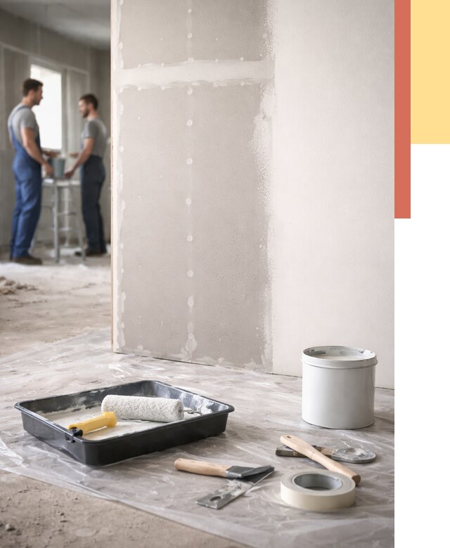 Покраска перегородок из гипсокартона в изобильном от 4675 руб. под ключ | ОТДЕЛОЧНИК-Збл