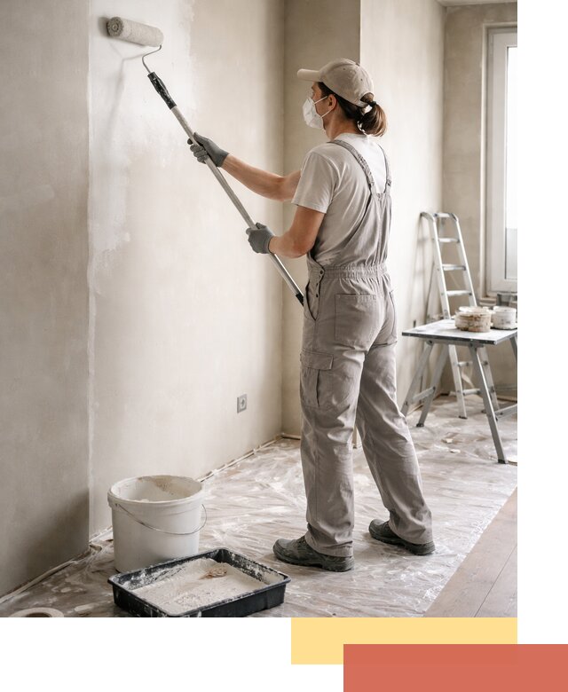 Покраска перегородок из гипсокартона в изобильном качественно и недорого