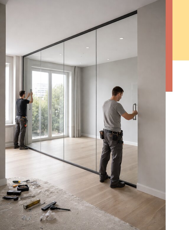 Изготовление стеклянных перегородок в изобильном от 12829 руб. под ключ | ОТДЕЛОЧНИК-Збл