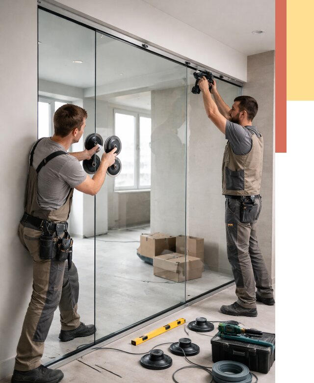 Монтаж стеклянных перегородок в изобильном от 6752 руб. | ОТДЕЛОЧНИК-Збл