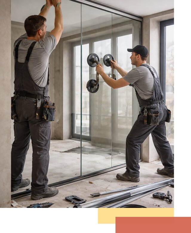 Цельностеклянные перегородки под ключ в изобильном