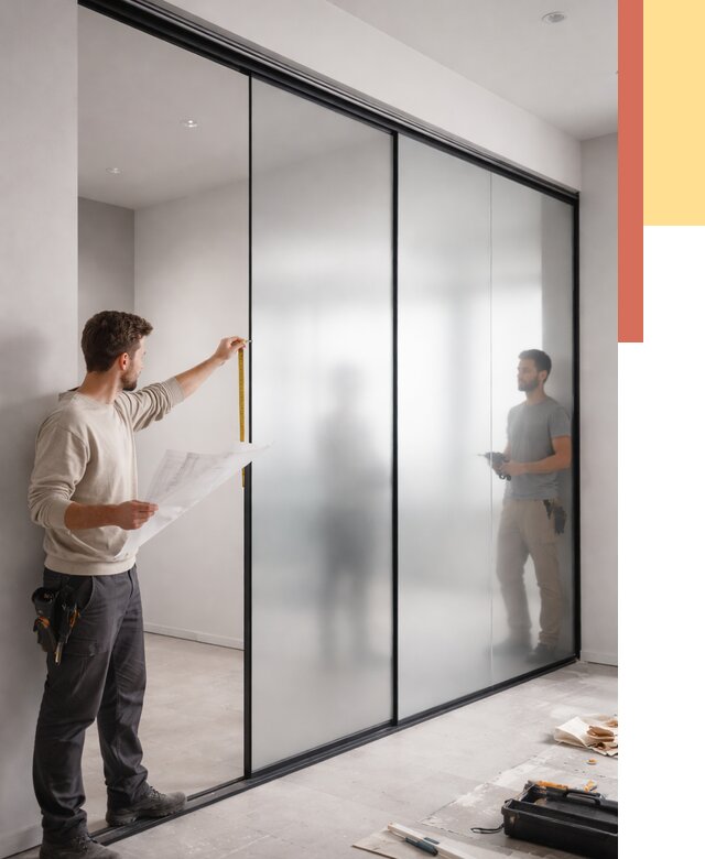 Матовые стеклянные перегородки в изобильном от 8830 руб. — монтаж и установка | ОТДЕЛОЧНИК-Збл