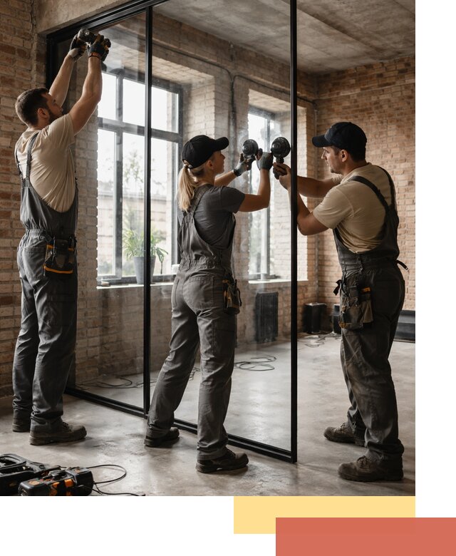 Стеклянные перегородки лофт — изготовление и монтаж в изобильном