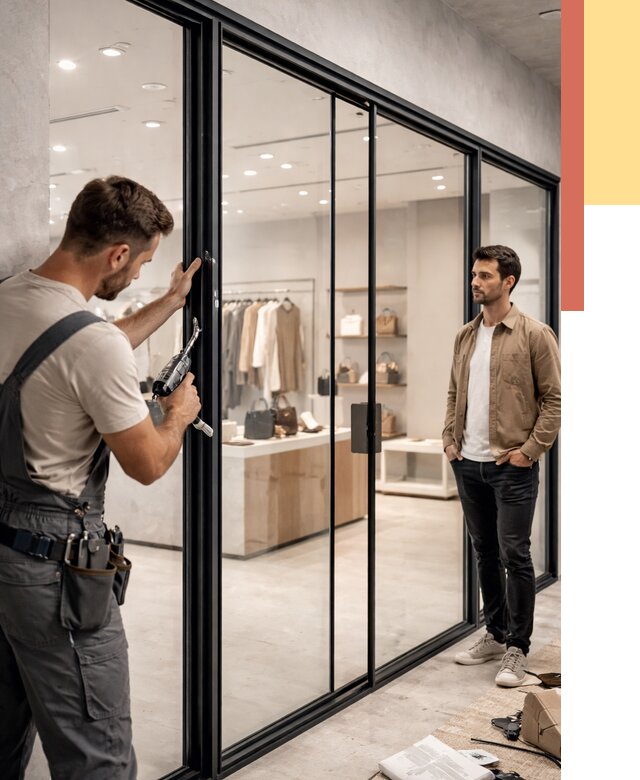 Стеклянные перегородки для магазинов в изобильном от 8518 руб. под ключ | ОТДЕЛОЧНИК-Збл