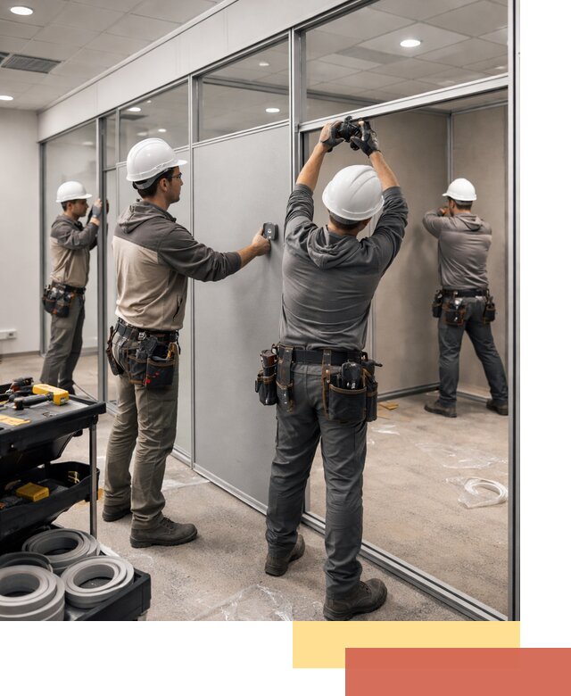 Мобильные офисные перегородки под ключ в изобильном