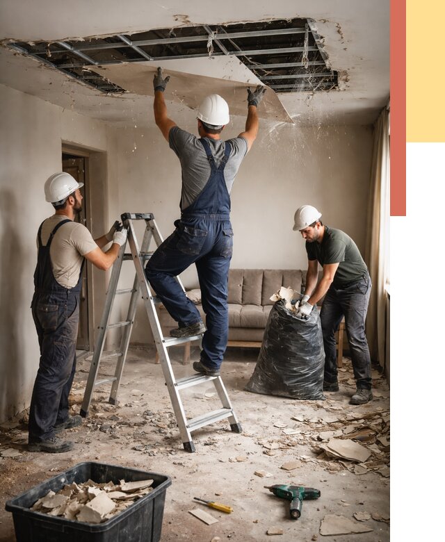 Демонтаж гипсокартонного потолка в изобильном от 436 руб. за м2 — ОТДЕЛОЧНИК-Збл