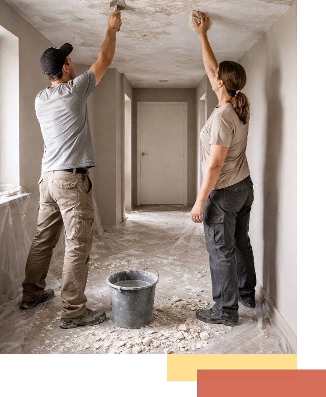 Удаление побелки с потолка в изобильном — быстро и аккуратно