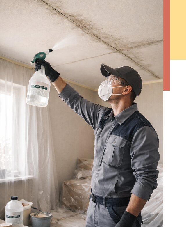 Антисептическая обработка потолка в изобильном от 2597 руб. | ОТДЕЛОЧНИК-Збл